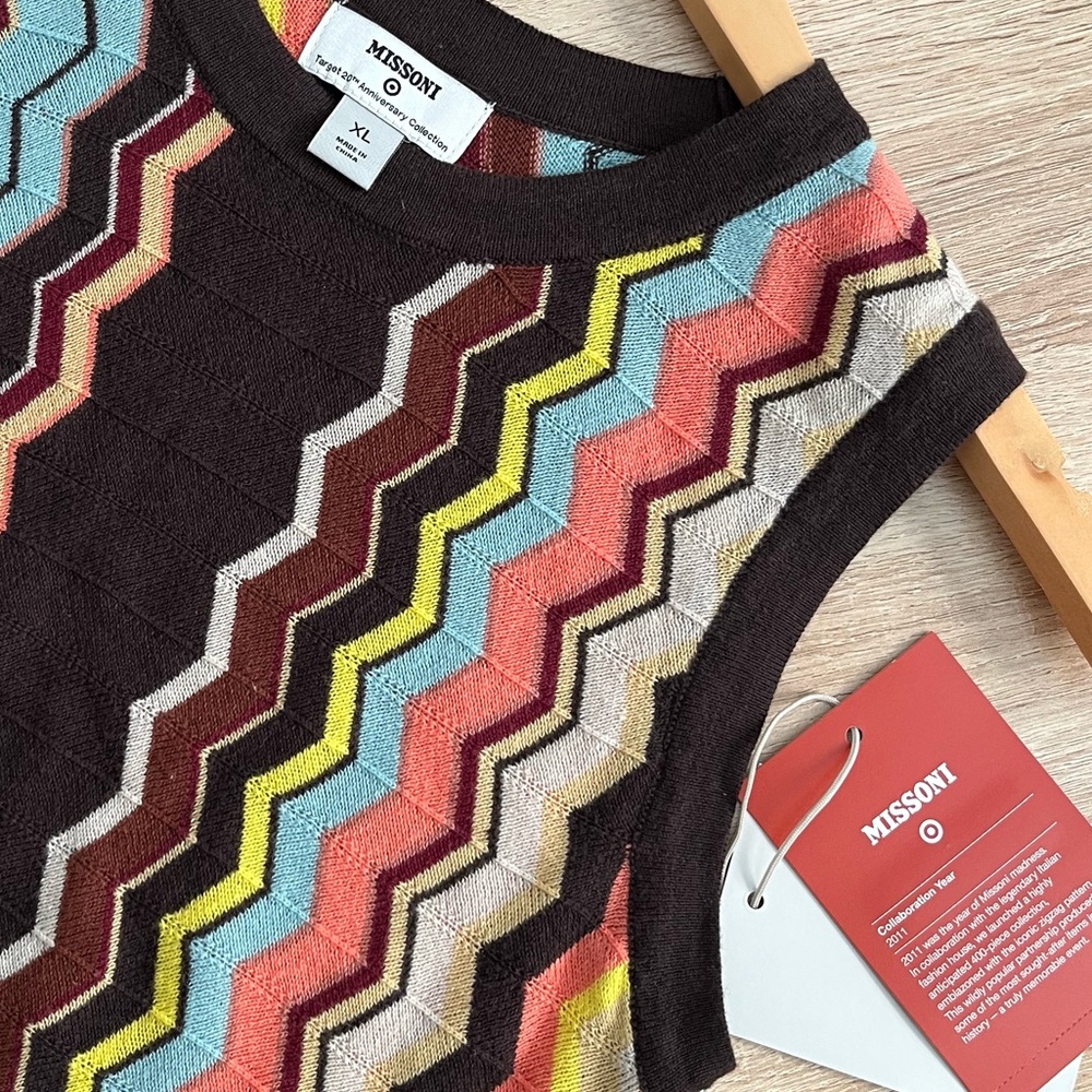 Missoni Multicolor Zigzag Knit Sleeveless Dress - Picture 7 of 10